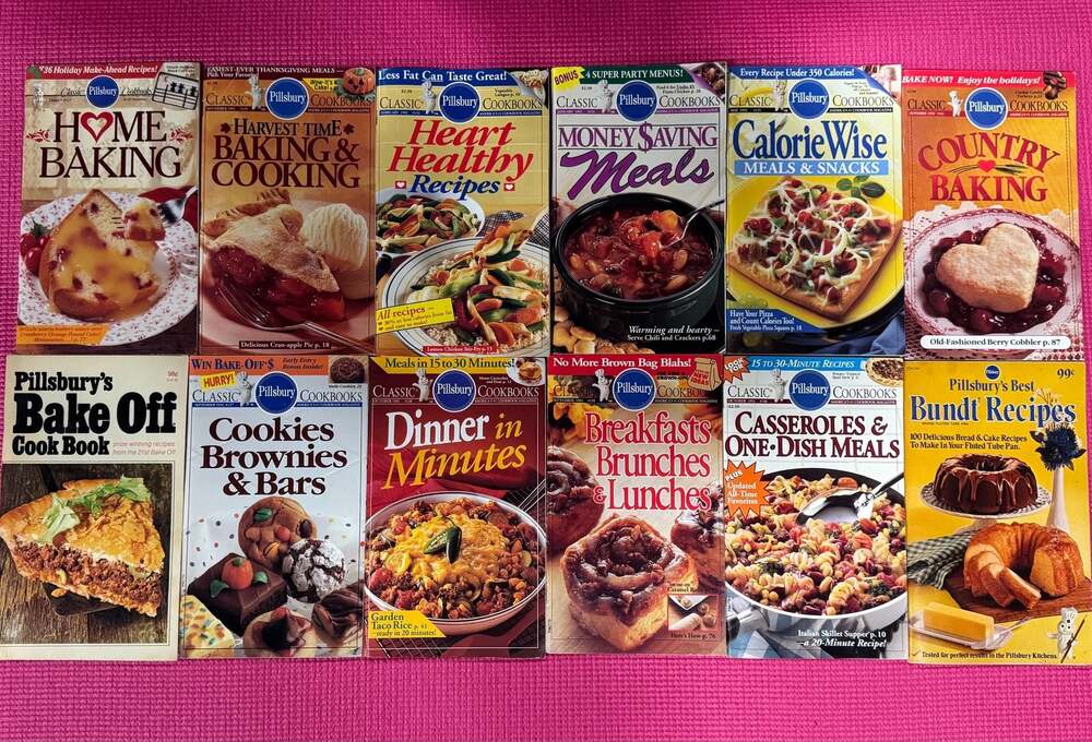 Vintage Pillsbury Classic Cookbooks Lot of 12 Magazine Issues (1991)